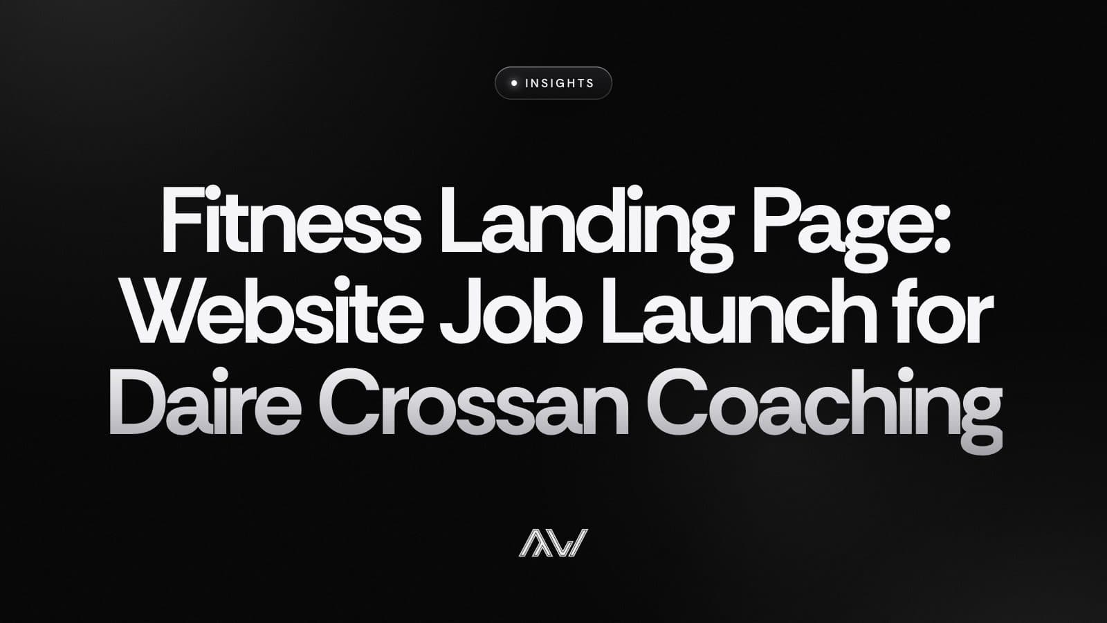 Fitness Landing Page: Website Job Launch for Daire Crossan Coaching