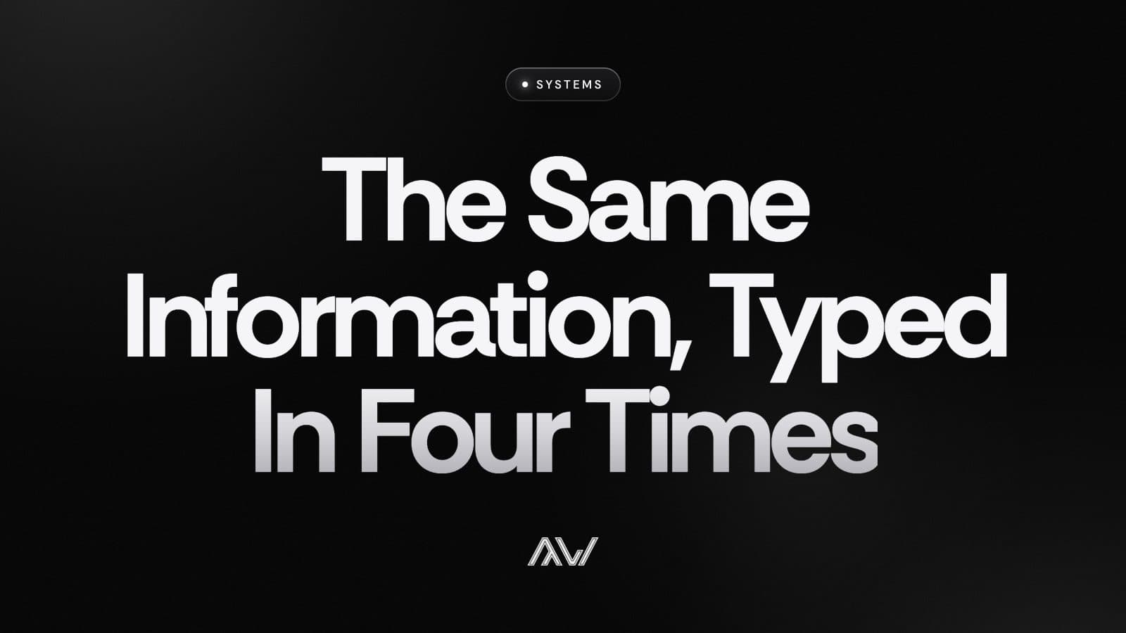 The Same Information, Typed In Four Times