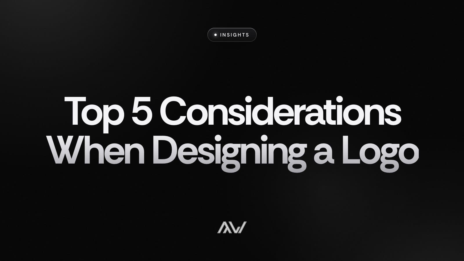 Top 5 Considerations When Designing a Logo