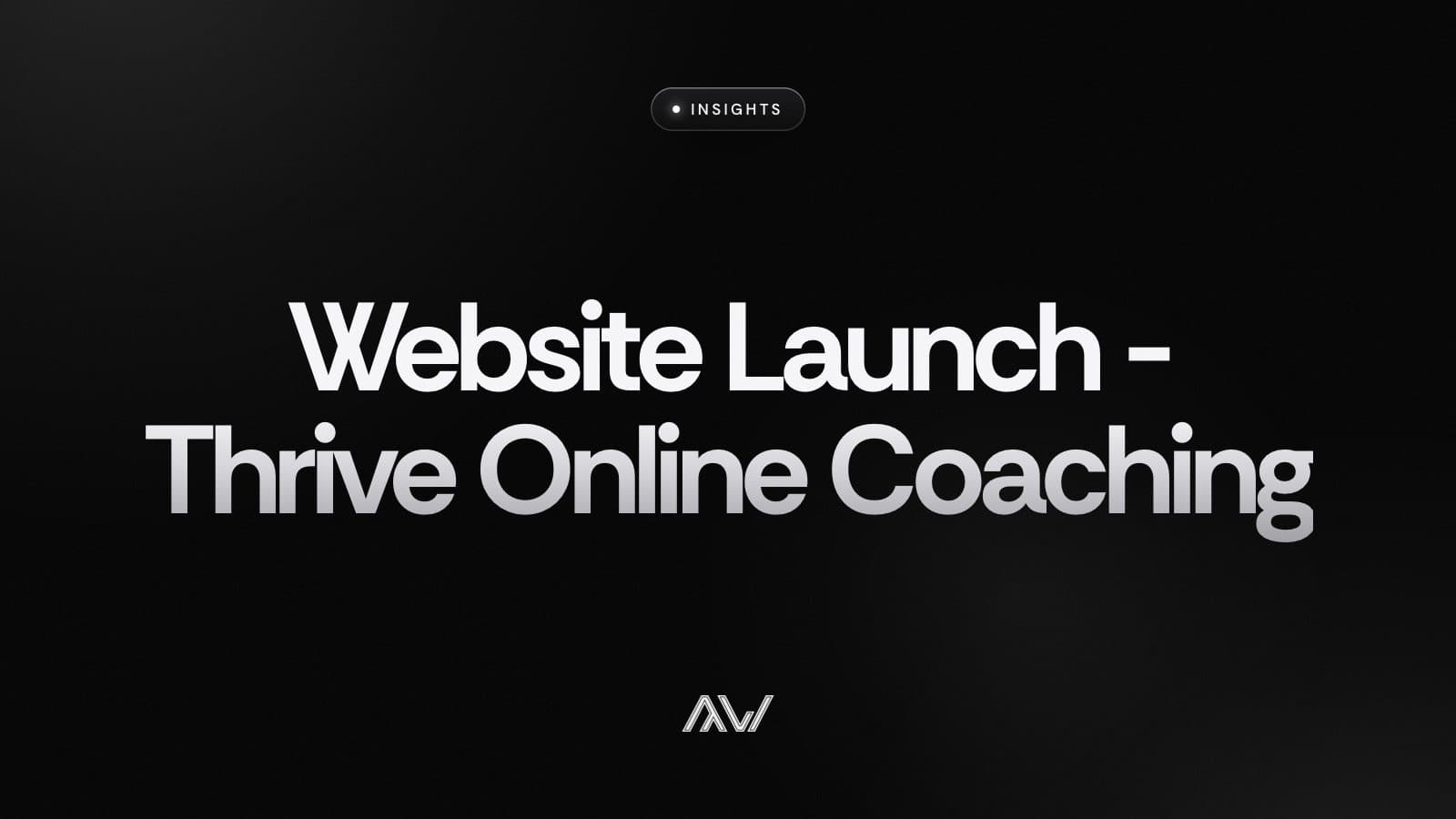 Website Launch - Thrive Online Coaching