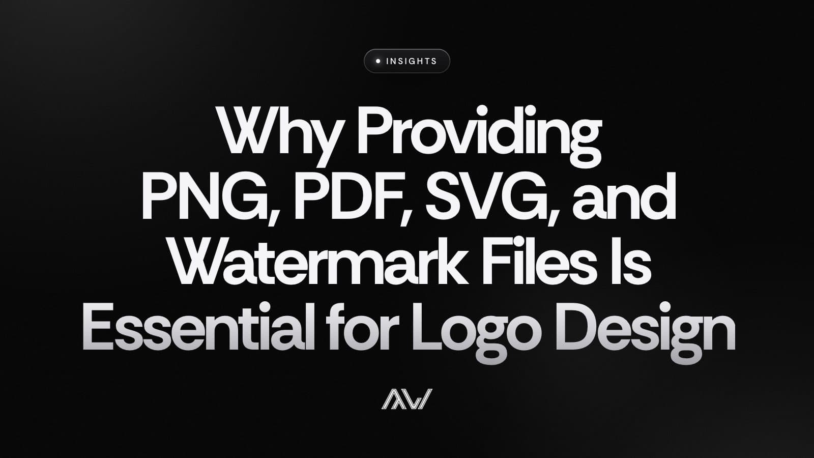 Why Providing PNG, PDF, SVG, and Watermark Files Is Essential for Logo Design