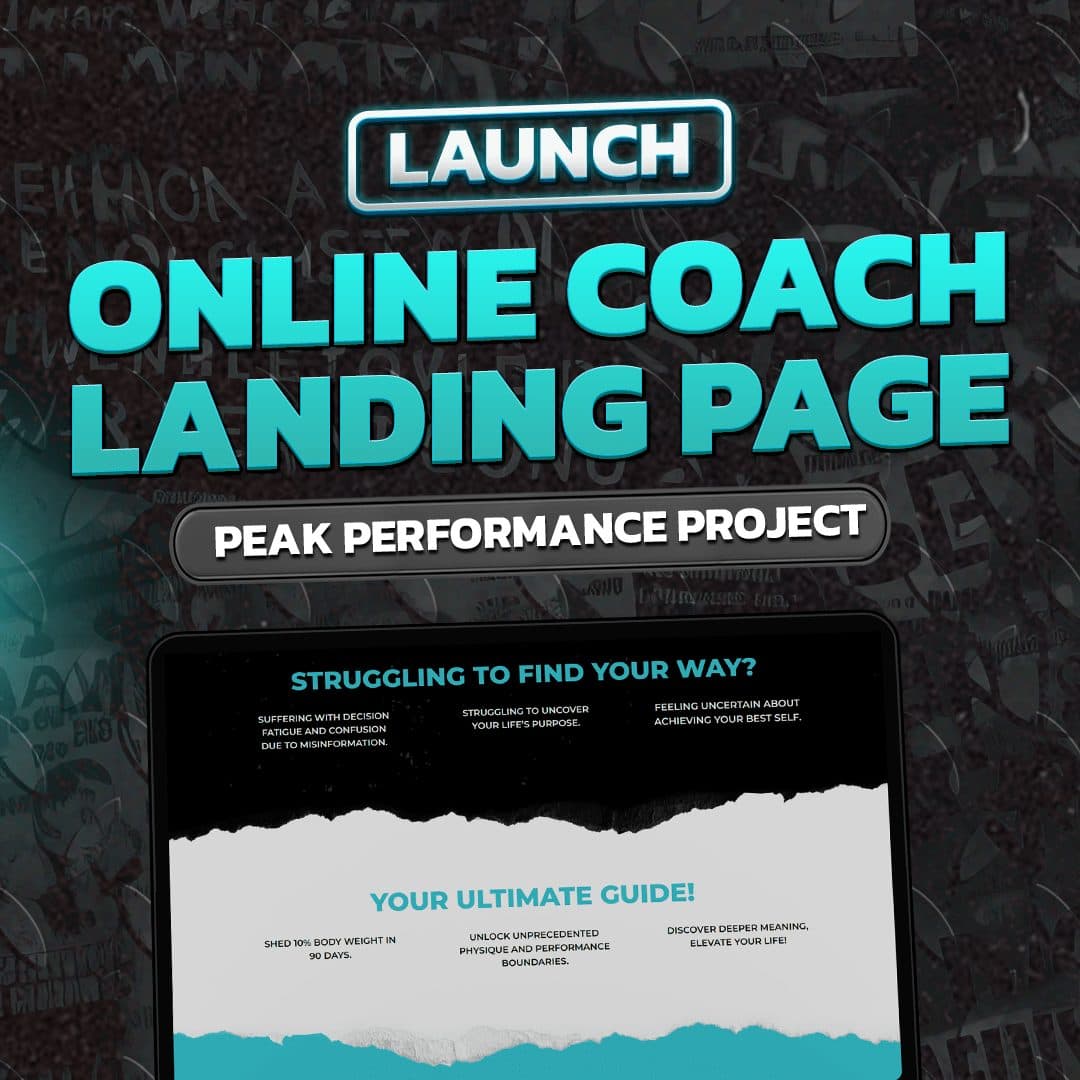 Online Fitness Coach - Website landing Page
