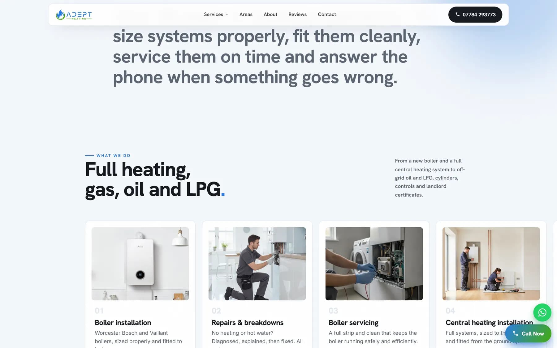 Adept Heating screen 1