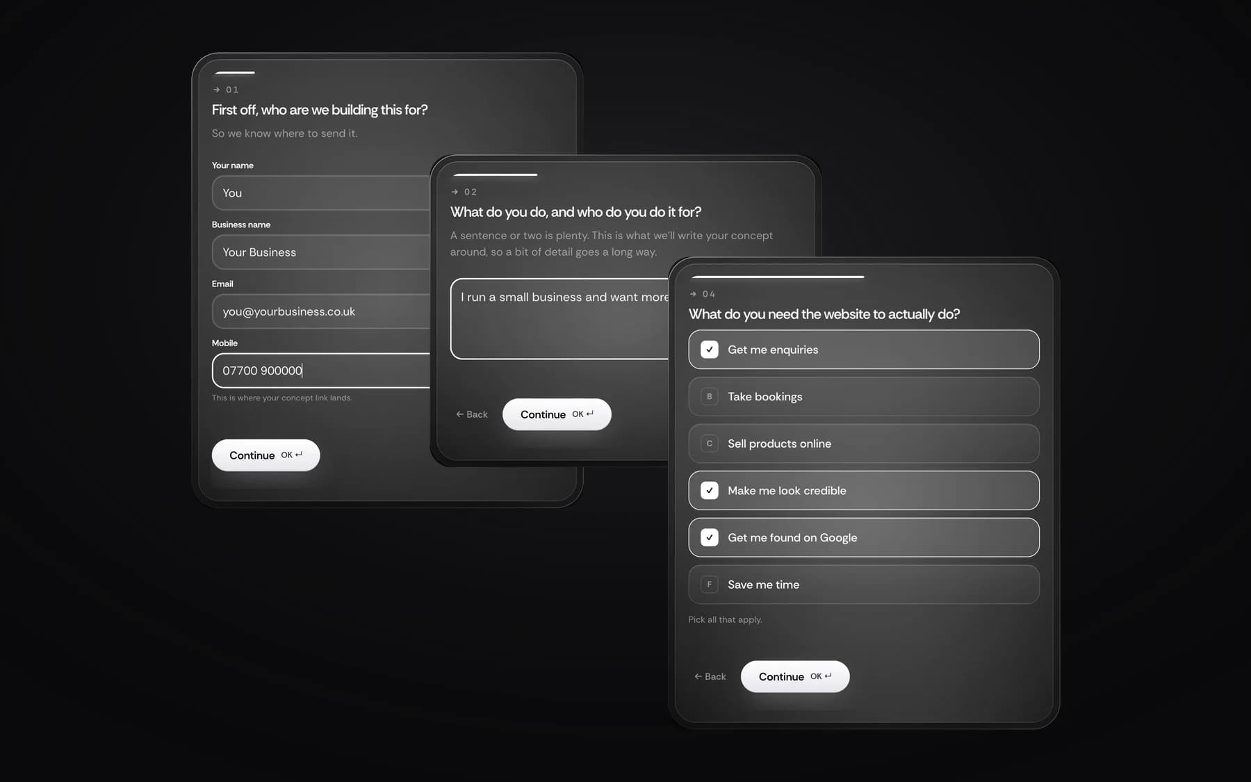 Free Website Concept screen 1