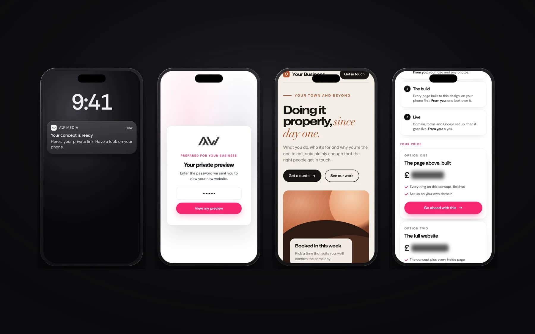 Free Website Concept screen 3