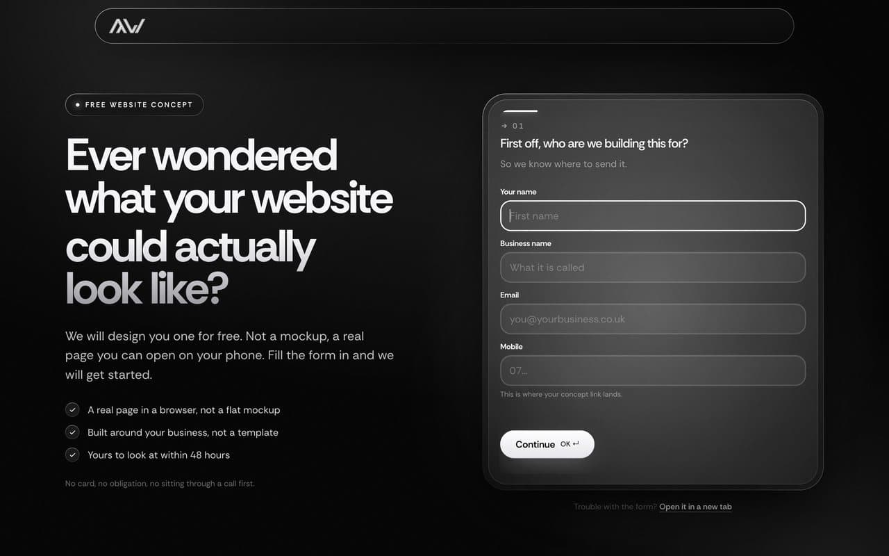 Free Website Concept thumbnail