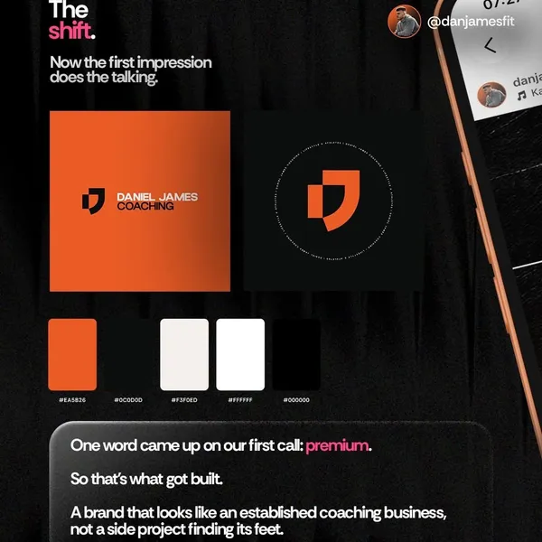 Daniel James Coaching brand identity by AW Media.