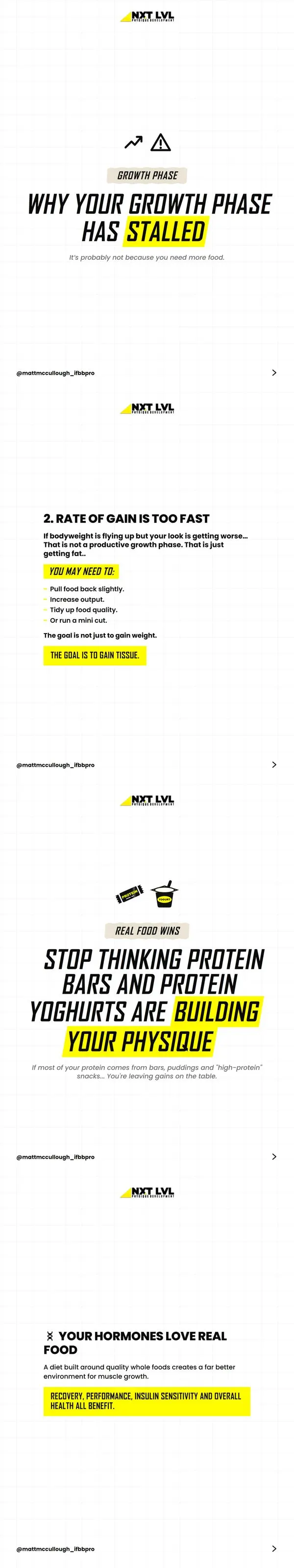 Matt McCullough website on a phone, recent AW Media work.