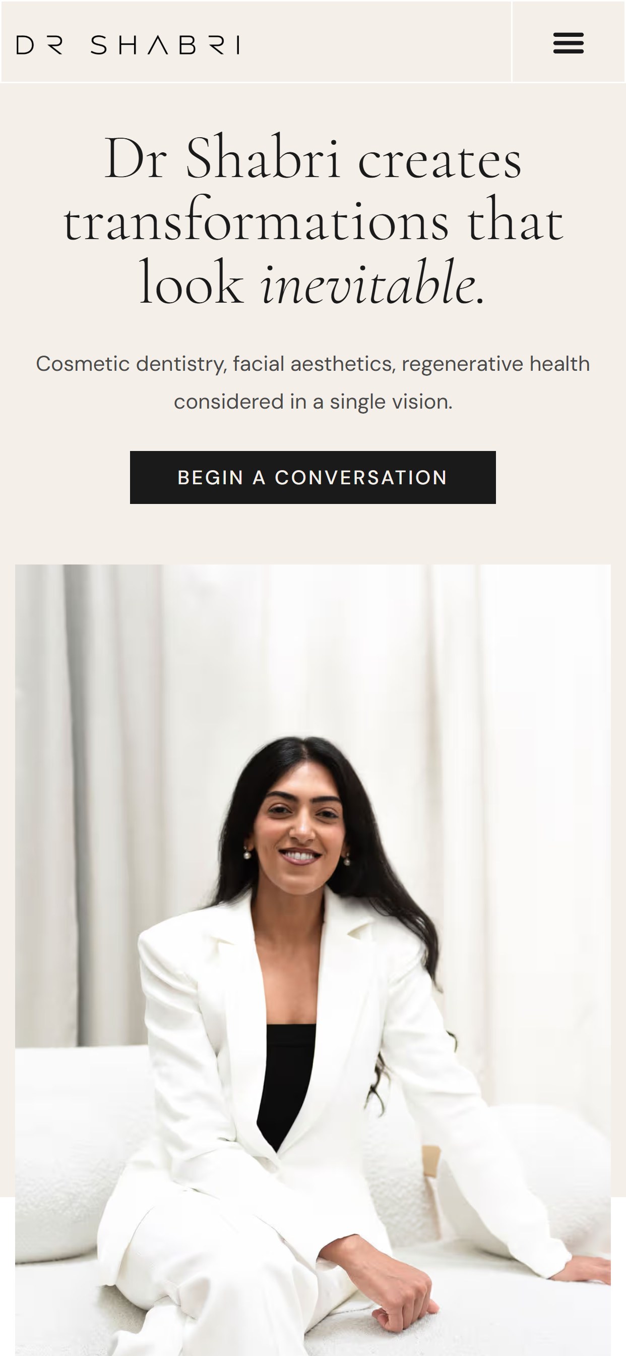 Dr Shabri website on a phone