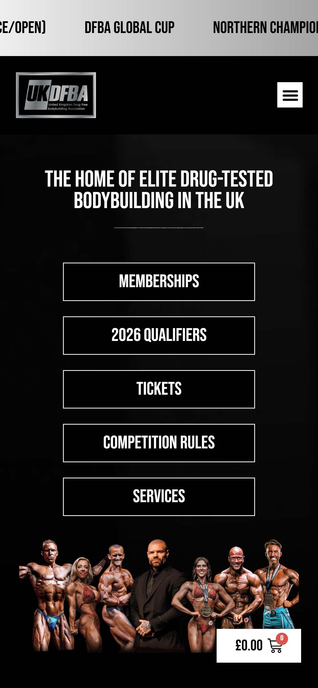 Drug Free Bodybuilding website on a phone
