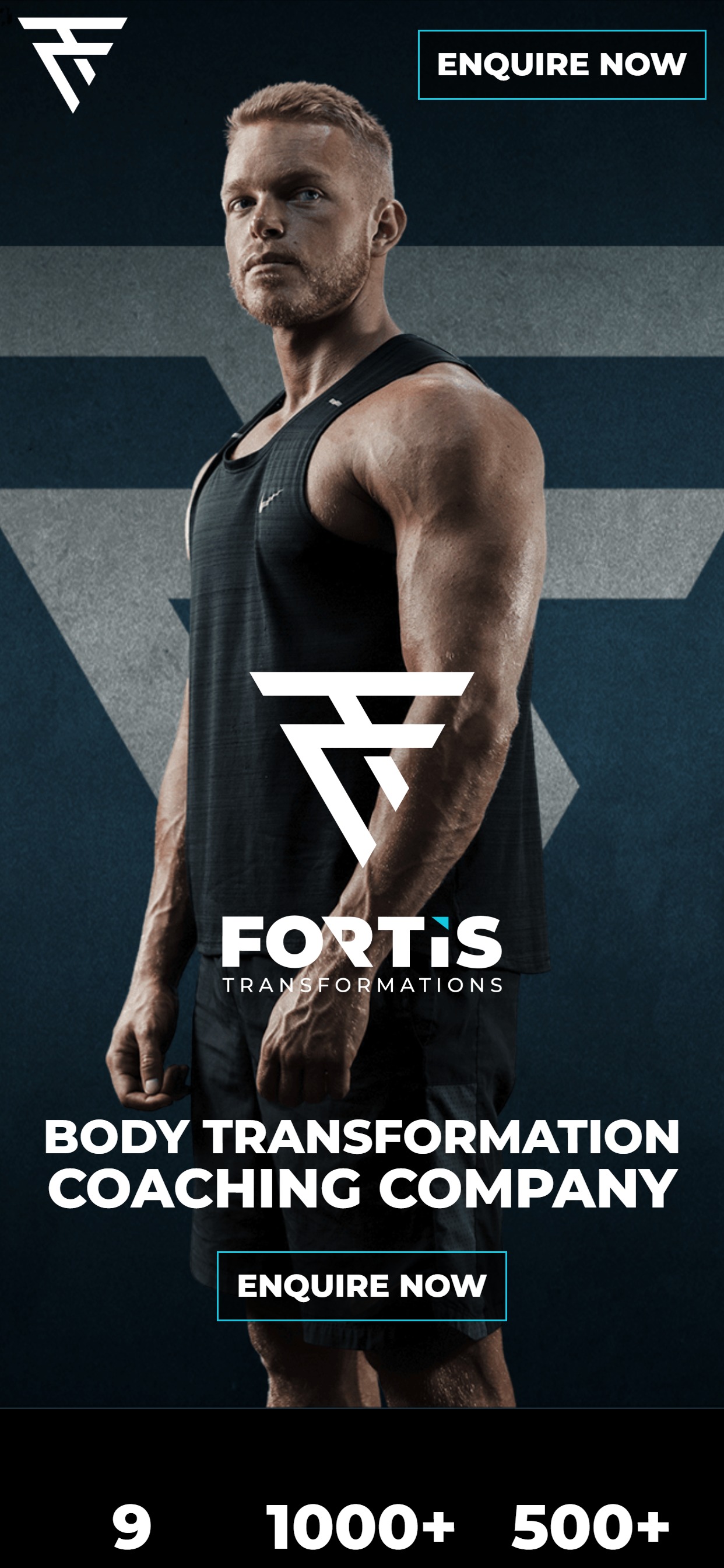 Fortis Transformations website on a phone