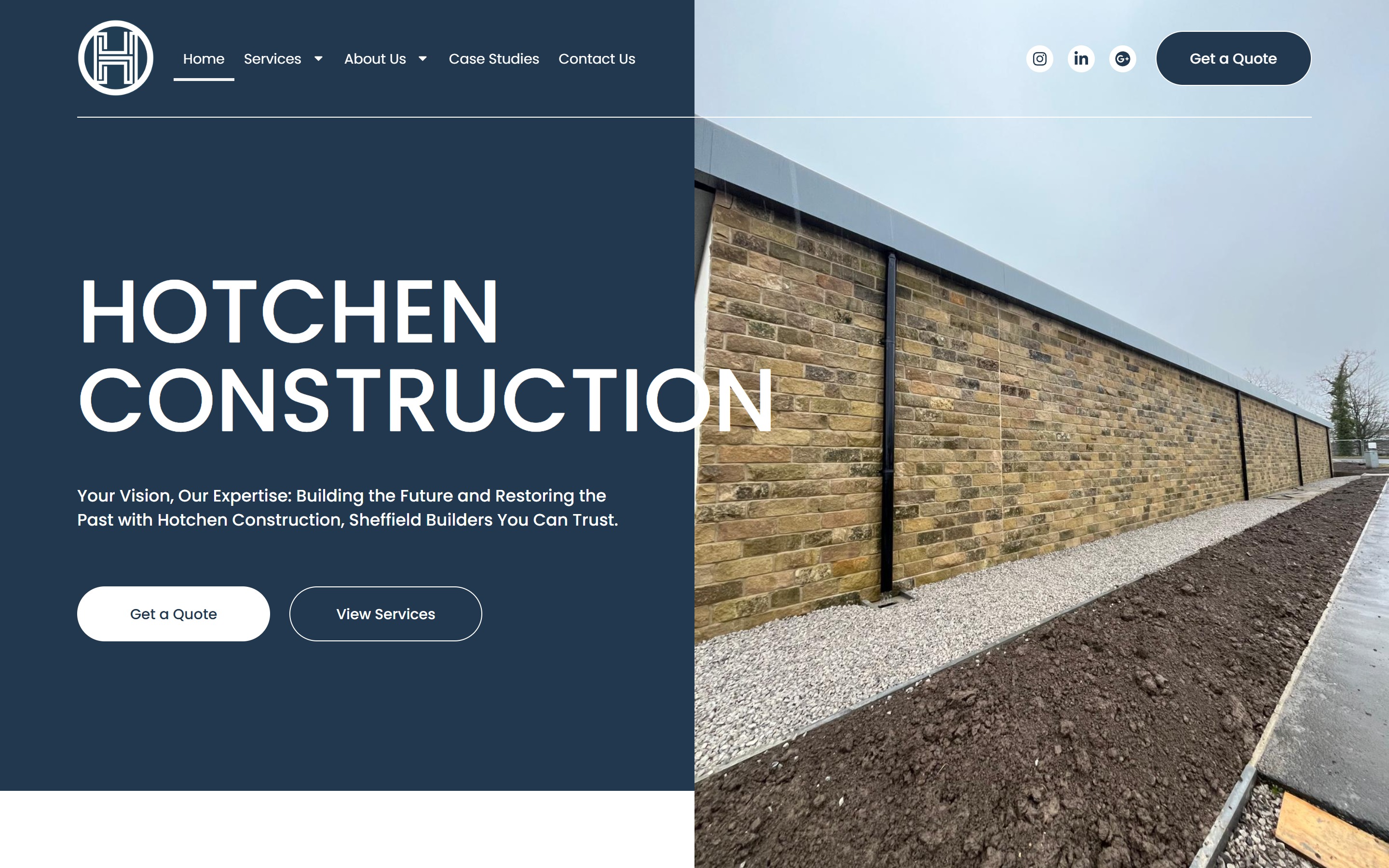 Hotchen Construction — desktop