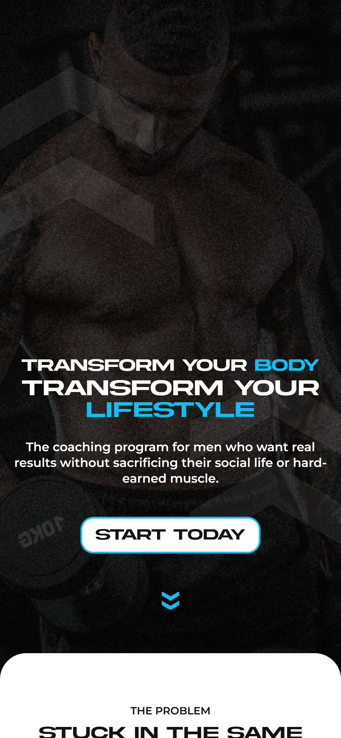 LifeFit Physique website on a phone